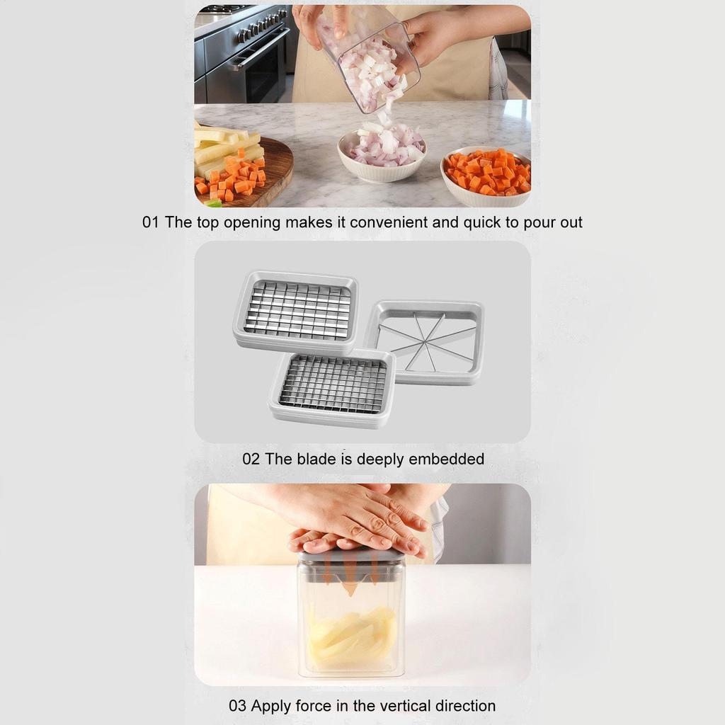 Vegetable Chopper 4-in-1 Manual Multifunctional Cutter with Container Chopper Vegetable Cutter for Ginger Onion Carrot Tomato