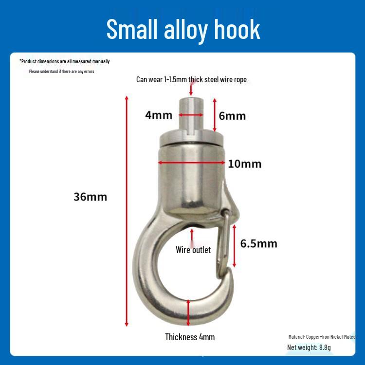 Steel Wire Rope Safety Lock Hook - Secure Picture Hanging & Marine Accessories