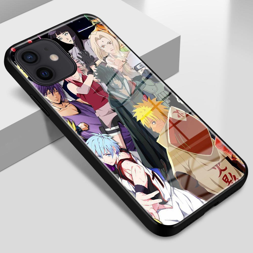 

Чехол из закаленного стекла, чехол с персонажами японского аниме-комикса для iPhone 6 6s 7 8 14 Plus X XS XR SE2020 11 12 13 14 Pro Max Mini iPhone 14 plus