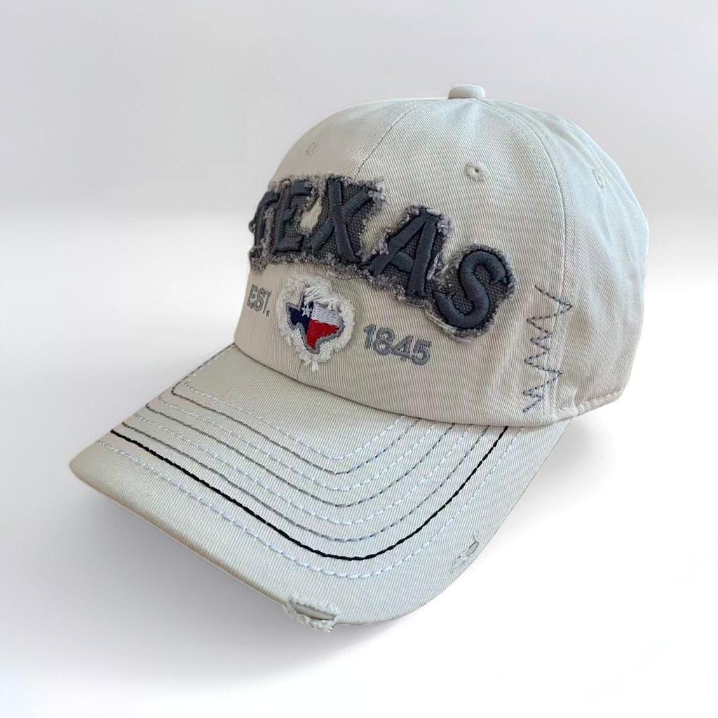 Vintage Distressed Texas Embroidered Baseball Cap Adjustable Washed Cotton Dad Hat
