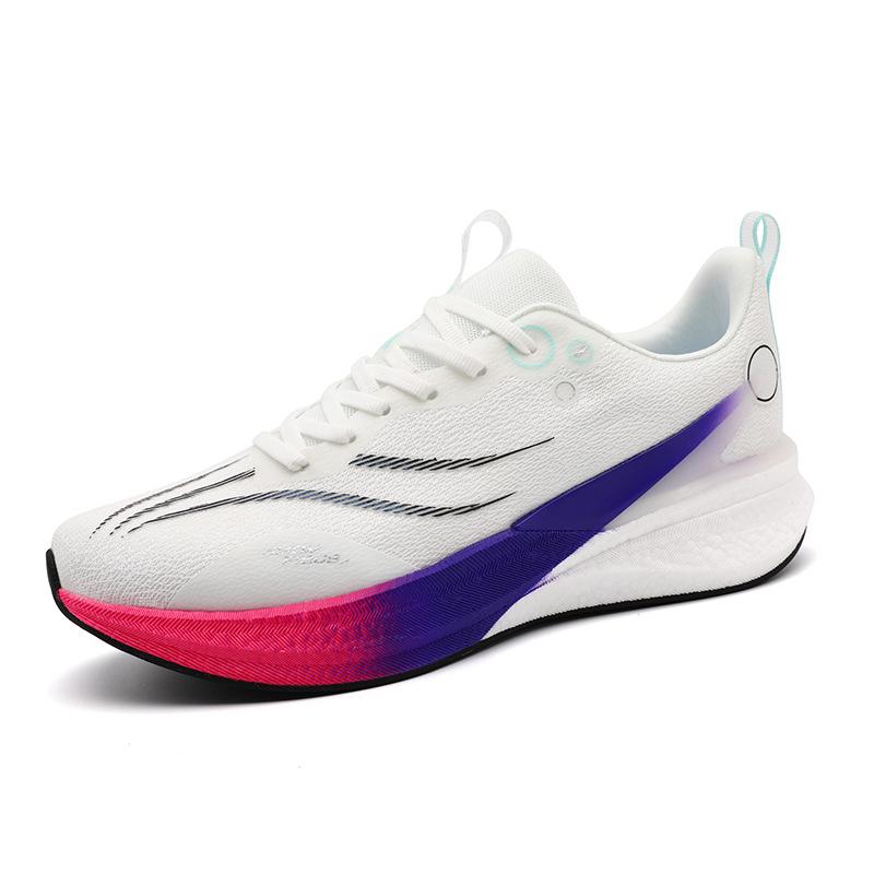 New sports shoes carbon plate breathable, light and non-slip, adolescent students running casual shoes friction sound men