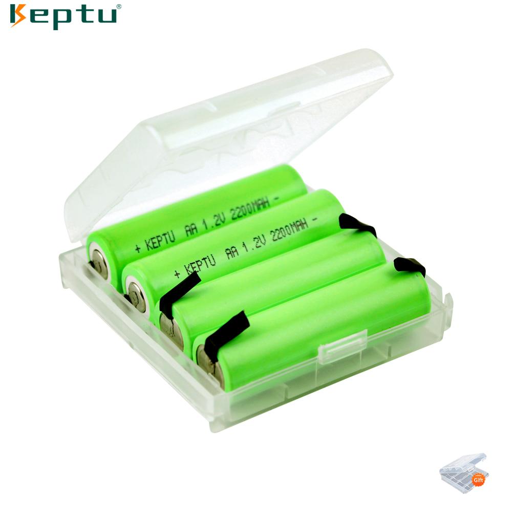 AA Rechargeable Battery 1.2V Ni-MH 2200mAh with Welding Tabs, for Electric Shavers & Toothbrushes