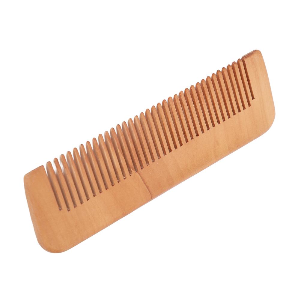 Wooden Hair Comb Small Pocket Sized Peach Wood Beard Comb for Men Women Hair Styling