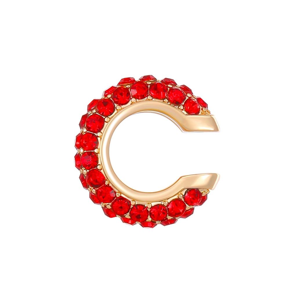 European & American Popular C-shaped Rhinestone Ear Cuff Earrings, No Piercing Needed for Women
