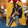 Music T-The R-Ramones Throw Flannel Cozy Print Blanket, Portable, Durable Machine Washable Cute Cool