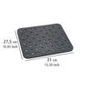 Wenko fond d'évier cristal, tapis d'évier de protection contre les rayures, protection vaisselle, plastique, 27,5 x 31 cm, gris