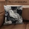 2D Modern Abstract Pattern Decorative Pillow Covers Pattern Cushion Cover Suitable For Sofa Bedroom Car Pillow Cover