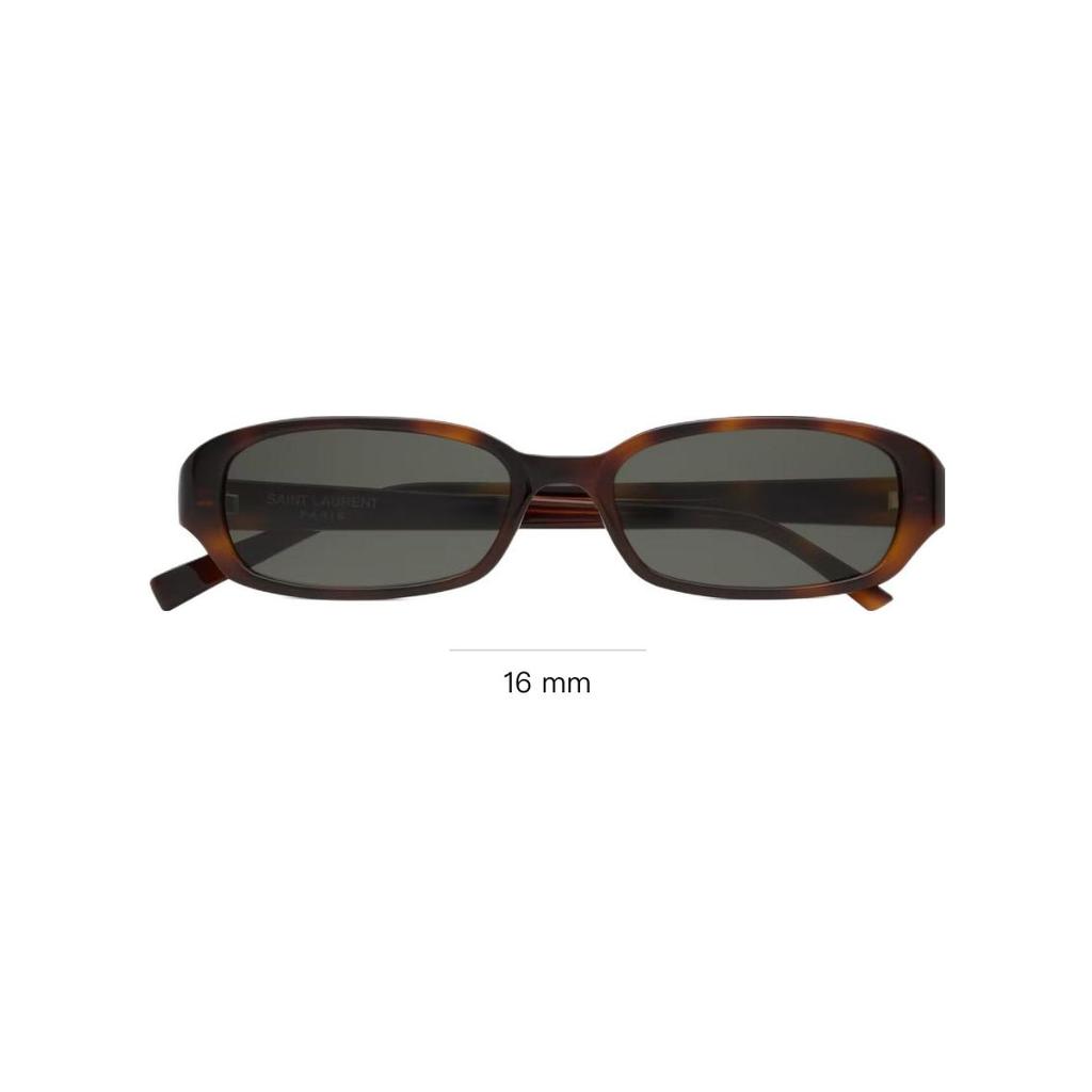 Saint Laurent Logo Acetate Rectangular Sunglasses Unisex sunglasses Tortoise 862864Y99562359