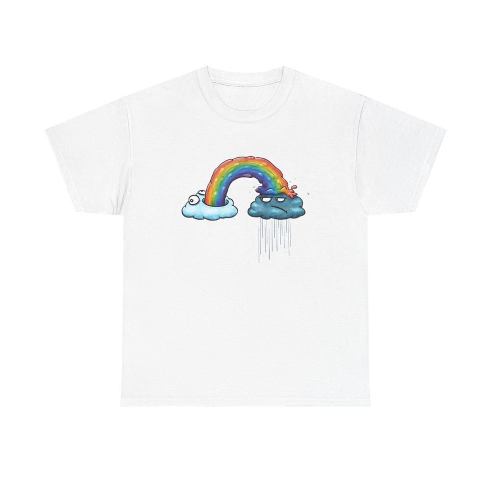 

Rainbow T Shirt Funny Graphic Cartoon Character Unisex Heavy Cotton Tee Unisex T-Shirt L