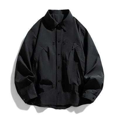 Men's Workwear, Lapel Shirt, Jacket, Loose, Casual, Handsome, Versatile, High-end Jacket
