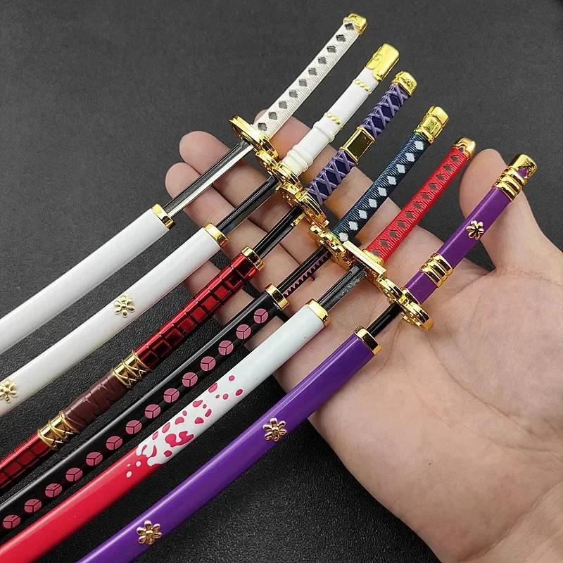 25cm Steel Roronoa Zoro Katana One Piece Metal Sword Iron Ninja Knife Real Size Japanese Katana Samurai Sabre Kid Toy Anime Gift