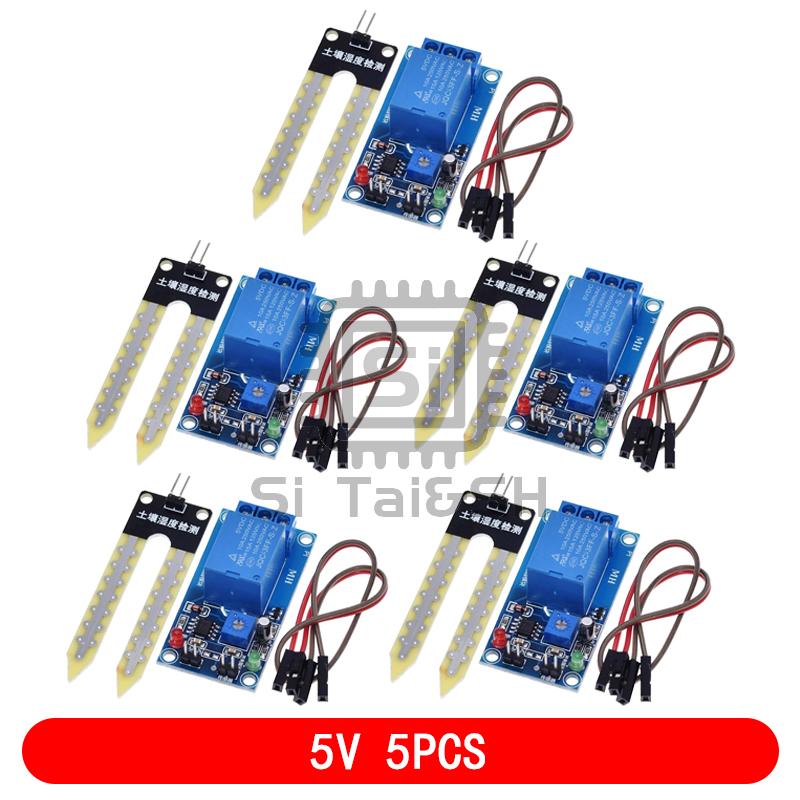 1-5PCS Smart Electronics 3.3V 5V 12V Soil Moisture Hygrometer Detection Humidity Sensor Module For arduino Development Board