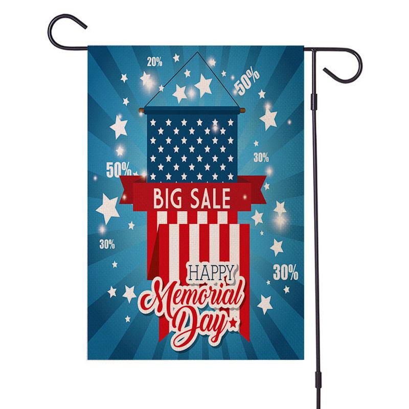Patriotic One Nation Under Welcome Grădină Steagul Inch Dublu Fețe Ziua Independenței Ziua Memorială Banner de decorare în aer liber