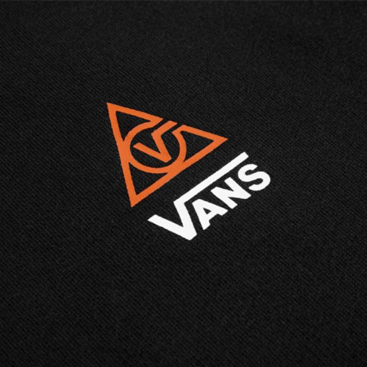 Vans Casual Logo Print Pullover Hoodie Unisex Hoodies Black VN0A4UT1BLK