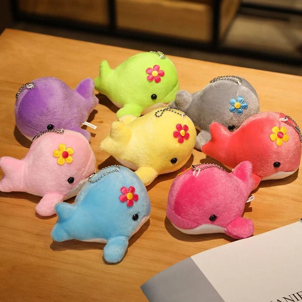 Hanging Pendant Stuffed Toy Backpack Pendant Whale Plush Pendant Whale Plush Doll Keyring Keychain
