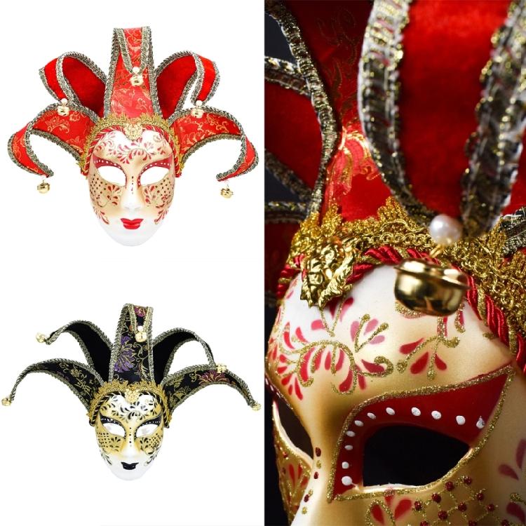 Maškarní maska Maska na celý obličej Maska na Mardi Gras Benátská maska Párty maska Jesterova maska Karnevalová maska Halloweenská maska