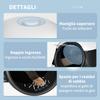 Closed Cat Litter Box with Lid, Scoop and Deodorizer, Foldable Design, 52x41x38 cm, White and Black