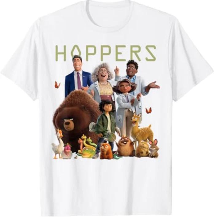 Disney Pixar Hoppers Full Character Cast Group Shot T-Shirt S
