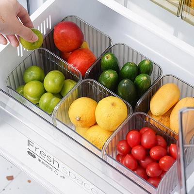 Freezer Organizer Bins Transparent Refrigerator Organizers Serving Dishes Trays & Platters Kitchen Storage Accessories For Young