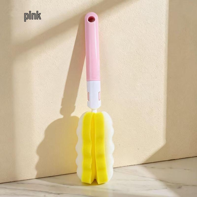 Detachable Baby Bottle & Glass Cleaning Brush with Sponge Head