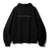 BAKKEN Semi-Crop Balloon Fit Half Zip-Up Sweatshirt Bk5690_Black
