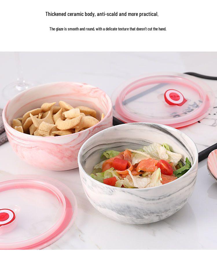 Japanese Ceramic Noodle & Soup Bowl - Large, Korean Style, Ideal for Couples & Students, Perfect Home Tableware.