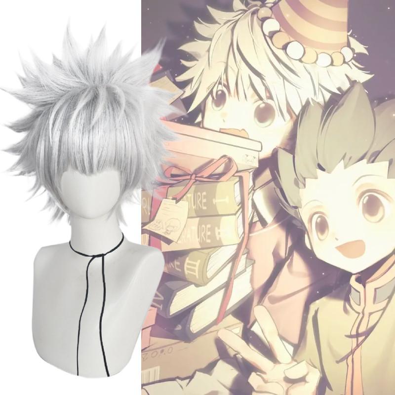 Hunterxhunter Cosplay-Perücke aus Hochtemperaturseide für Rollenspiele und Kostümveranstaltungen