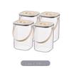 Transparent Food-grade Vacuum Seal Canisters for Kitchen Grain and Cereal Storage, Moisture-proof, Multi-size Set.