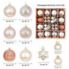 Xmas Tree Ornaments 42/44 Pcs Holiday Decor PVC Glossy Ball Set Christmas Decorations