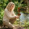 Metal Bird Bath For Outside, 3-Tier Water Bowl With Copper Finish, 26.77 Inch Tall Garden Stake, -Resistant Outdoor Yard Decor