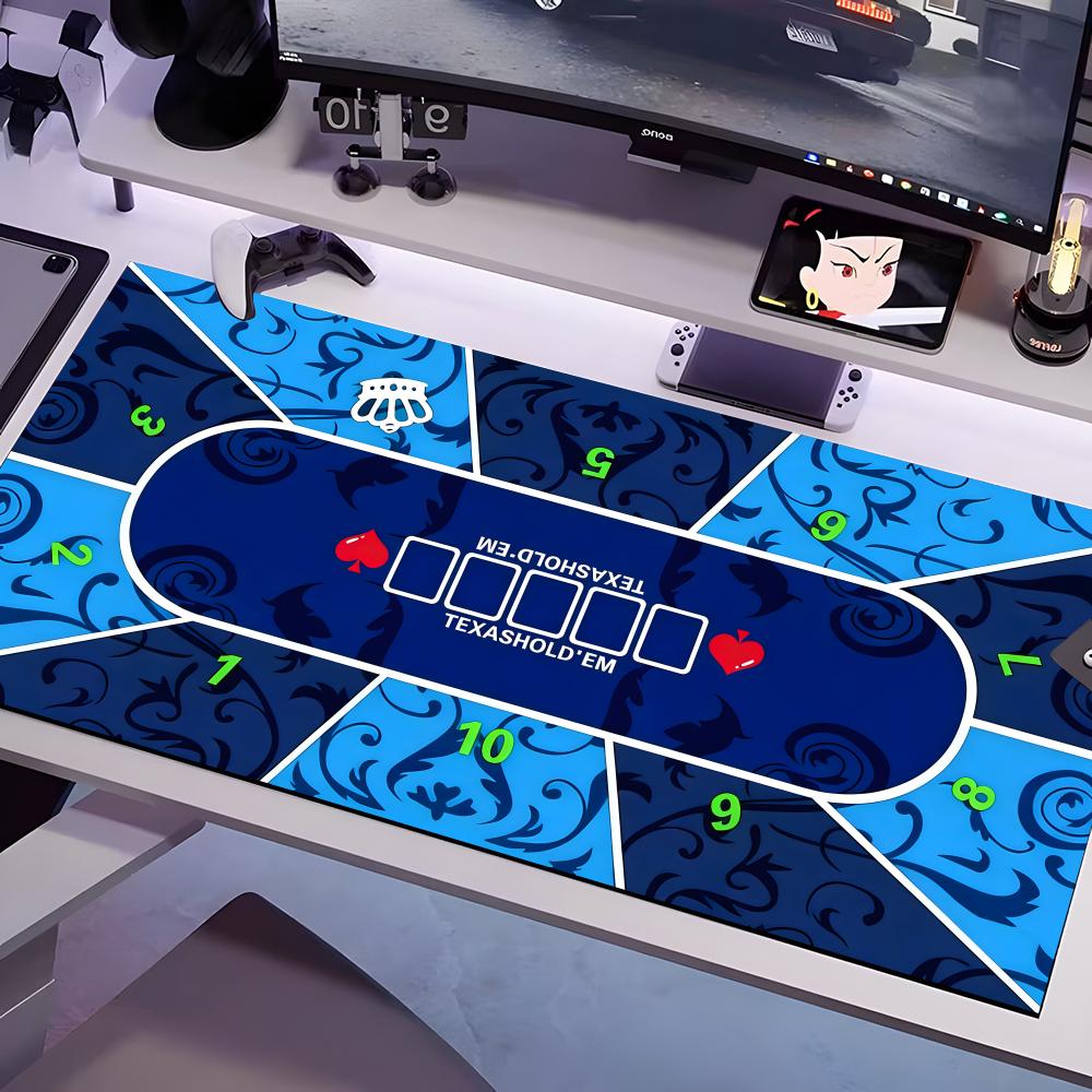 T-Texas Holdem Mouse Pad Multiple Sizes Large Square Computer Office Game Table Mats Rubber Anti-slip Mousepads 600x300x2mm