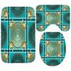 Geometric Grecian Key Meander Mandala Pattern Shower Curtain And Rug Set Abstract Geometric Bathroom Mats Rugs Toilet Decor Mat