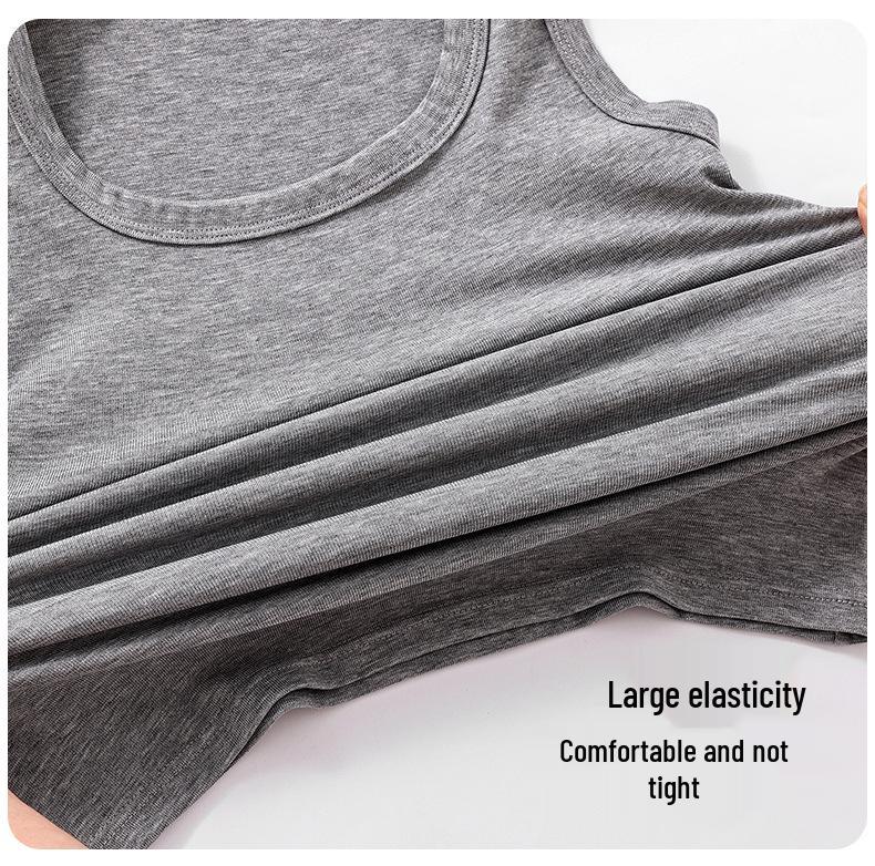 Tencel Lyocell Wide Shoulder Tank Top - Sleeveless, Cool, Skin-friendly, Versatile Base Layer (No Bra Pads).
