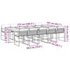 11 Piece Outdoor Dining Set with Cushions Black Textilene