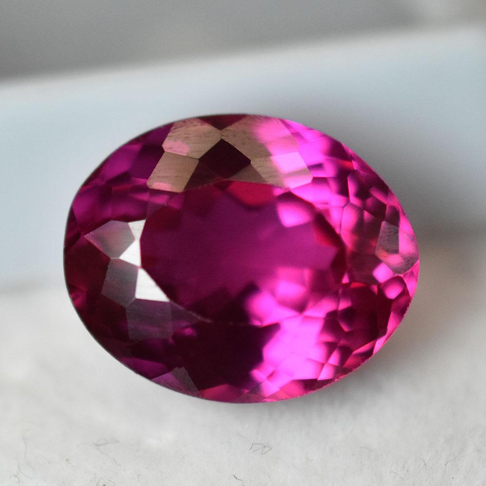 Natural 10.60 Ct Pink Tourmaline Certified Oval Cut Gemstone Best For Gift