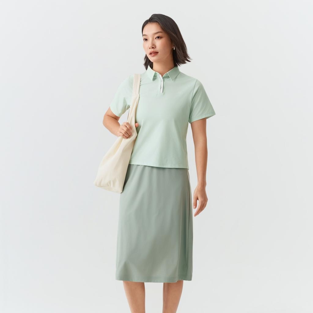 Skechers Breathable Loose Fit Polo Shirt Women tops P226W009-002S