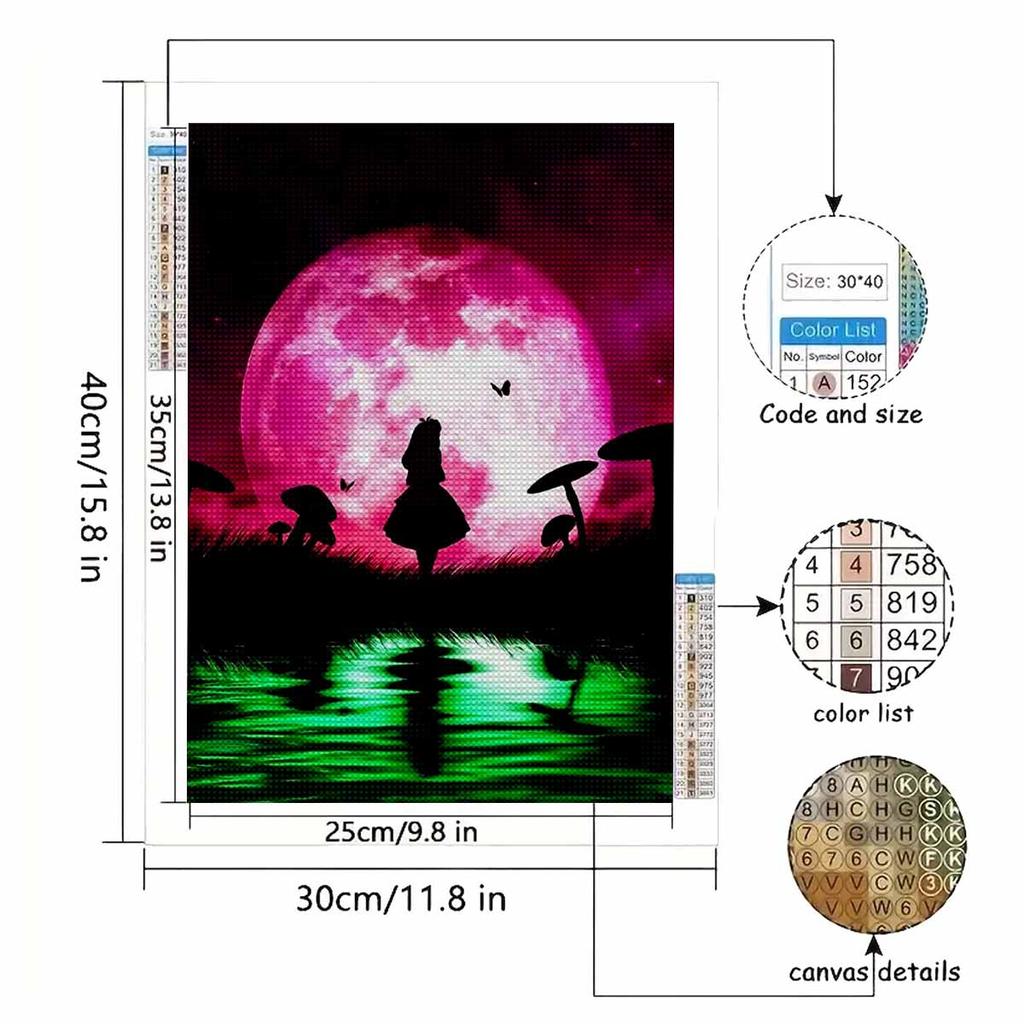 Full Round Diamond Painting Lovely Princess Princess Art Rhinestone Picture Mosaic DIY 5D Cross Stitch Embroidery Home Decoration