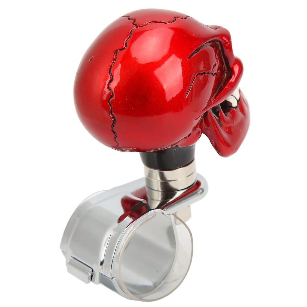 Skull Steering Wheel Knob Spinner Swisside Power Handle for Car Truck Tractor Boat (Red)