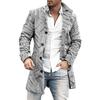 Men's Woolen Printed Overcoat - 2022 European Style Windbreaker 