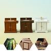 Kitchen Sink Cabinet Miniature Furniture Model Accessories Role Play Furnishings Set for Kitchen Doll House