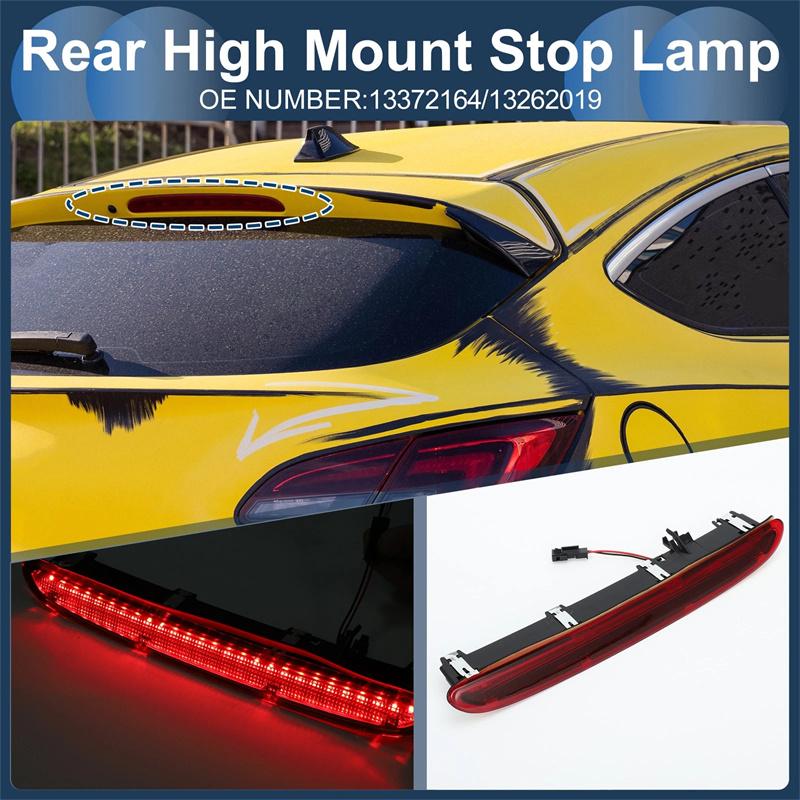 Luce Freno Centrale a LED per Vauxhall/Opel Astra J 5D Hatchback 09-2015, Astra J Gtc Opc 2012-2018 13372164 Rossa
