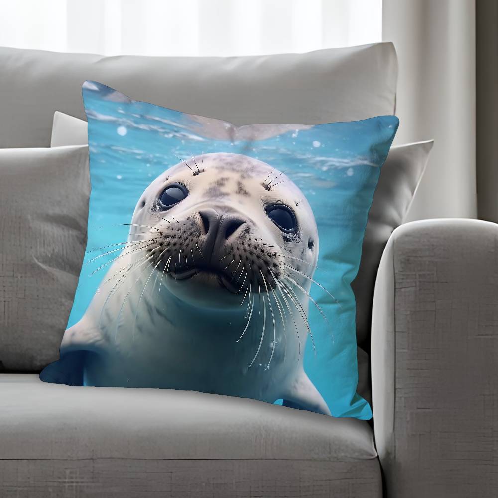 Seal Sea Anime Celebrity Merchandise AllMatch Printed Pillow Case Sofa Car Office Room Decoration Protector
