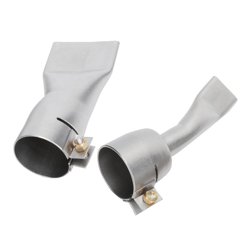 Flat Welding Nozzle Welding Gun Flat Nozzle 20mm Small+40mm Large Tip for Welder Tool Stainless Steel Hot Air Gun Nozzle