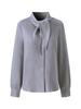 Tencel Wool Rabbit Ear Collar Lace-up Long Sleeve Women's Shirt for Autumn/Winter