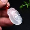 Pendant Ruyi White Moonlight Chalcedony Dragon Head Ruyi Necklace