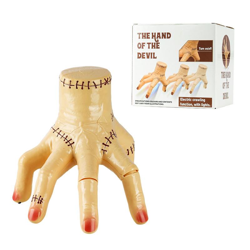 Wednesday Addams Thing Halloween Crawling Hand Toy With Lights Music Fun Prank