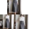 Spring Autumn Womens Casual Suit With Pvc Fabric And Button Detailing For Office Wear