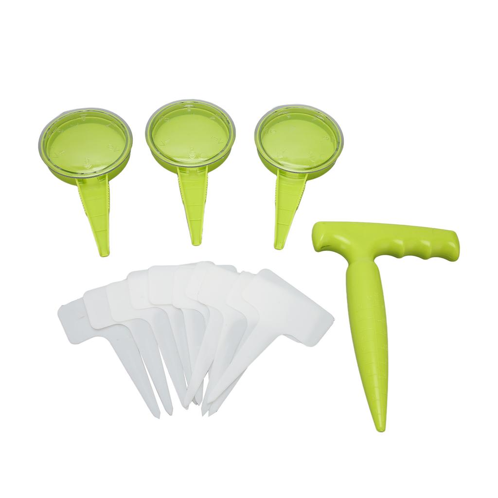 Seed Dispenser Adjustable 5 Dial Settings Handheld Seed Planter Tool Set for Garden Fluorescent Green