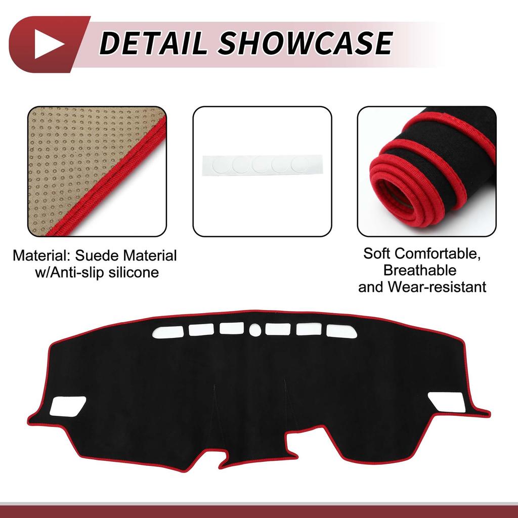 Dashboard Mat (Toyota Raize / Daihatsu Rocky – Anti-Glare, Suede Finish, Non-Slip Backing)
