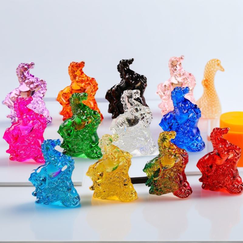 Zodiac Horse Crystal Light Feng Shui Statue 2026 Design; Luxurious Sun Catcher Home Decor Item